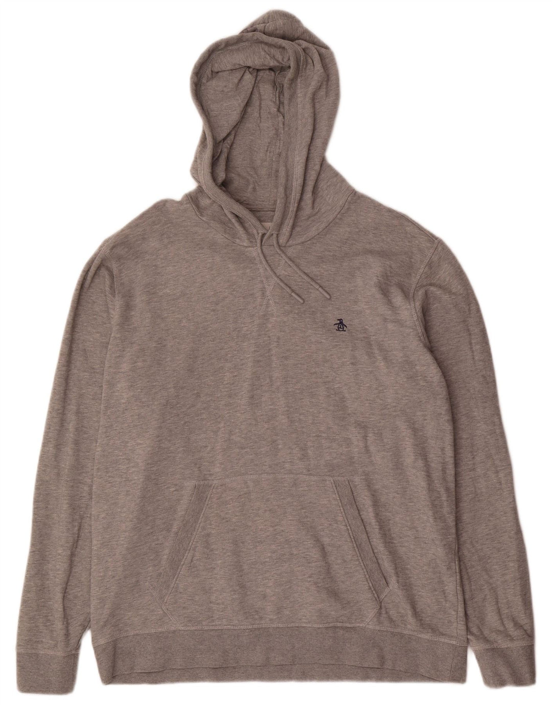 PENGUIN Mens moletom com capuz XL algodão cinza