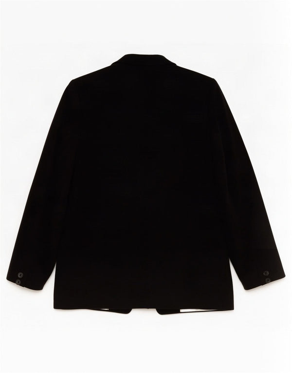 Jaqueta blazer feminina Marks & Spencer com 1 botão Reino Unido 10 pequena preta poliéster