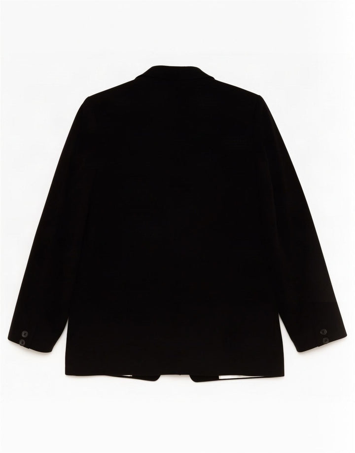 Jaqueta blazer feminina Marks & Spencer com 1 botão Reino Unido 10 pequena preta poliéster