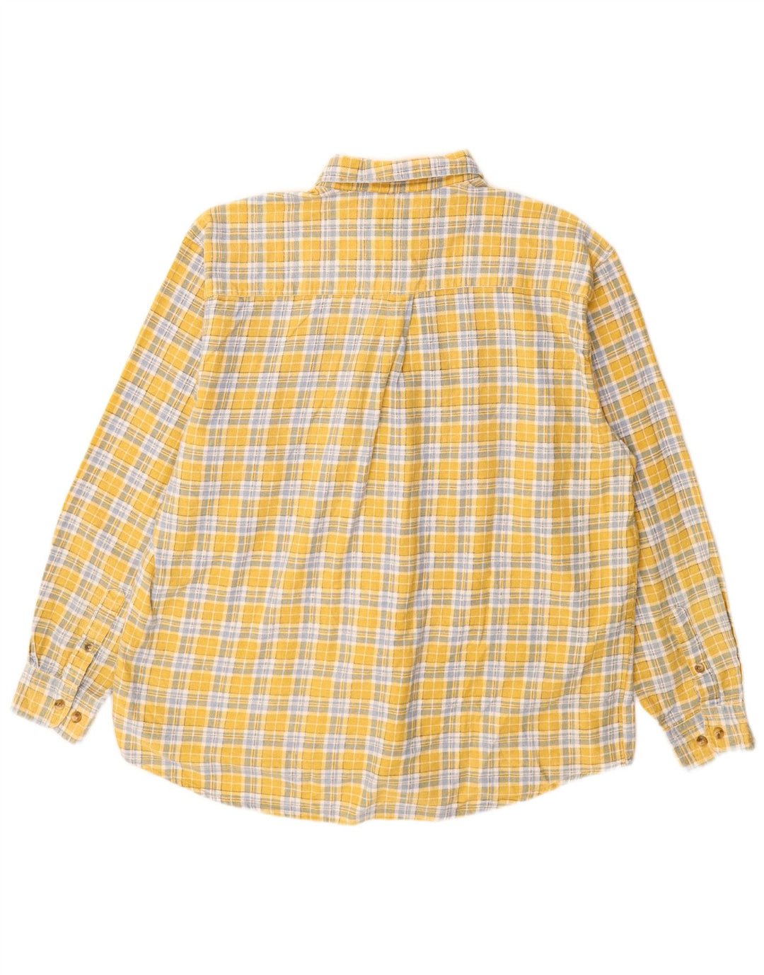 Camisa masculina de flanela Stanley 2XL algodão xadrez amarelo