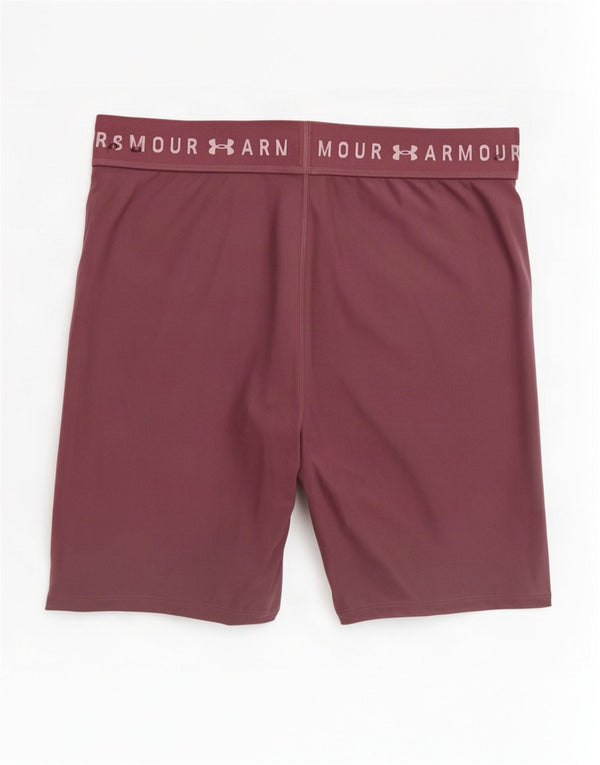 Shorts esportivos gráficos femininos Under Armour UK 20 2XL poliéster Borgonha