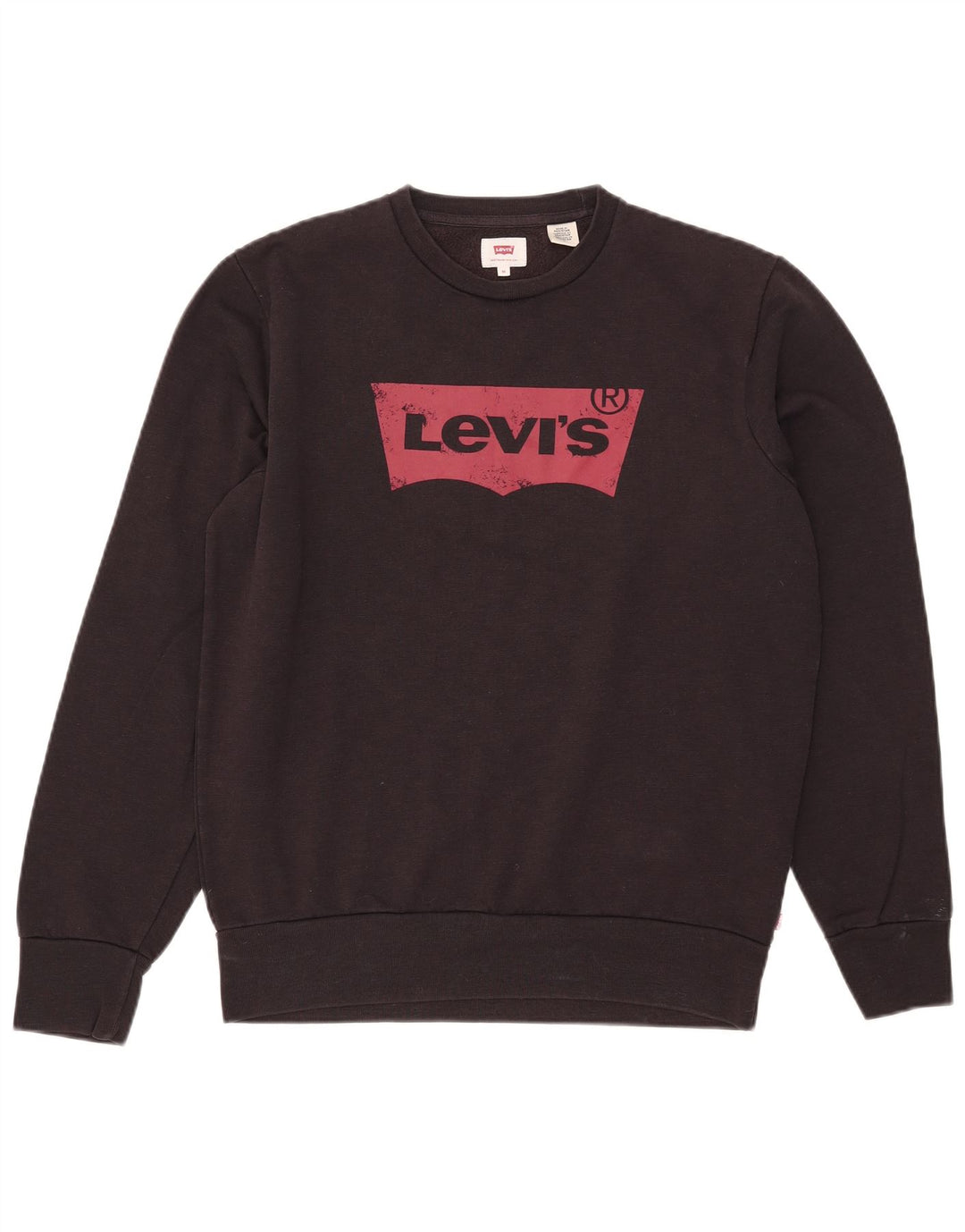 Levi's moletom gráfico masculino jumper médio preto algodão