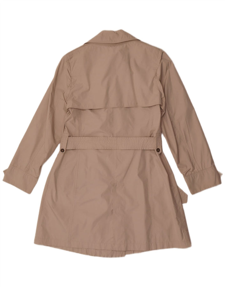 Geox Womens Respira Double Breasted Trench Coat UK 8 Pequeno Poliéster Bege