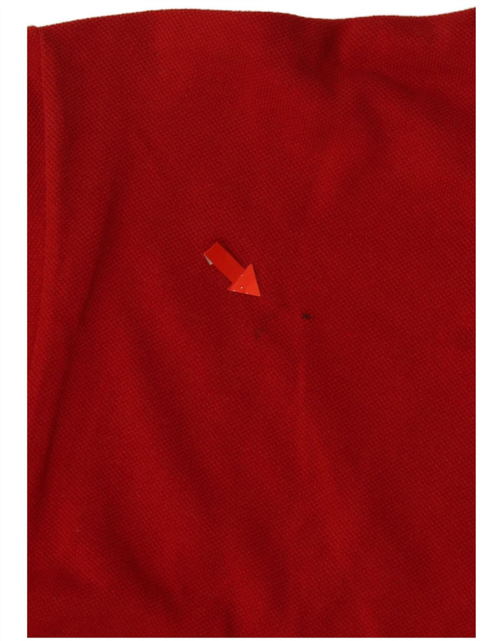 Camisa polo masculina Lacoste tamanho 5 grande algodão vermelho