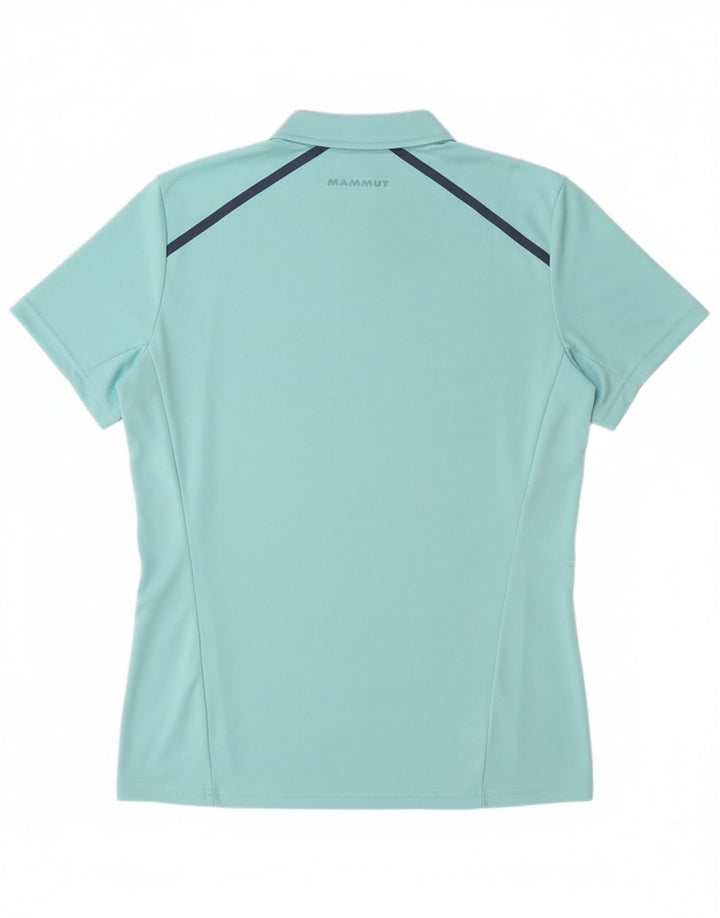 Camiseta masculina Mammut Polartec com zíper e gola alta poliéster azul