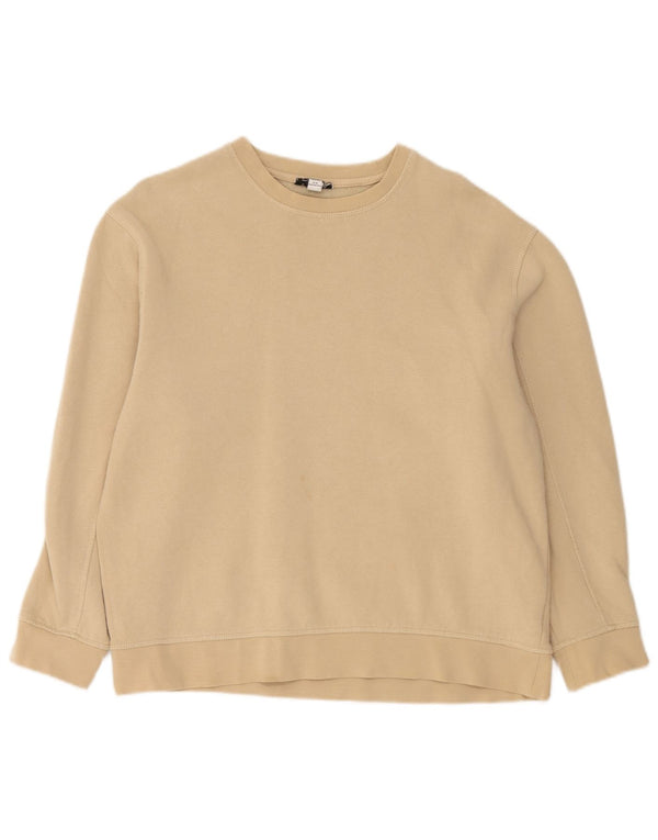 Topshop moletom feminino superdimensionado Reino Unido 14 algodão bege médio