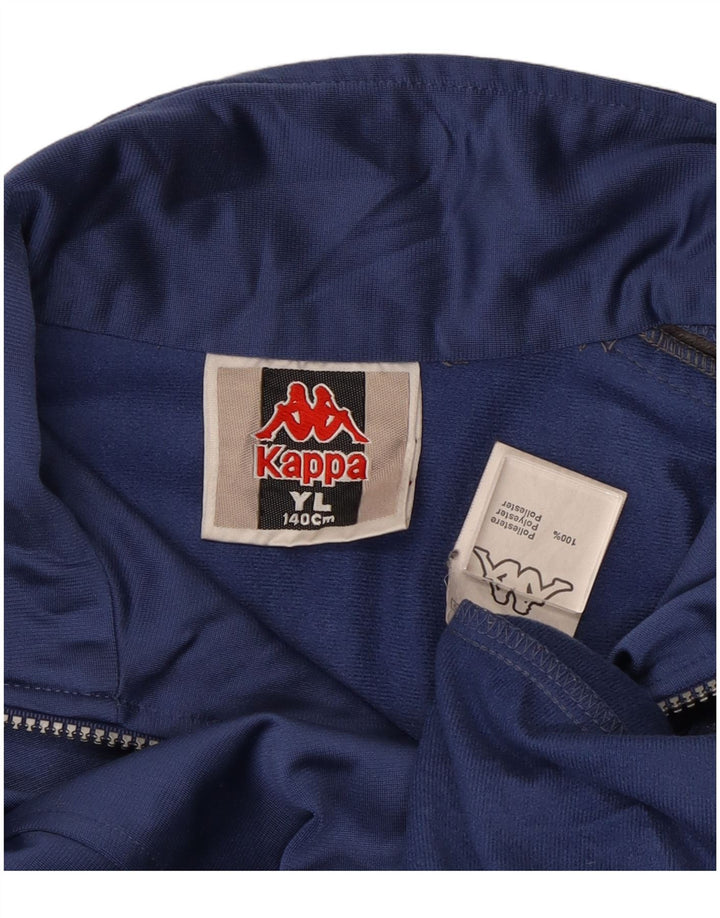 Jaqueta Kappa Boys Treino Top 9-10 Anos Grande Azul Colorblock Poliéster