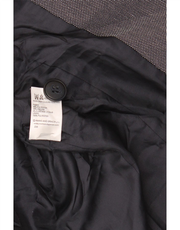 Jaqueta Blazer Padrão Feminina Marks & Spencer Reino Unido 16 Grande Azul Marinho