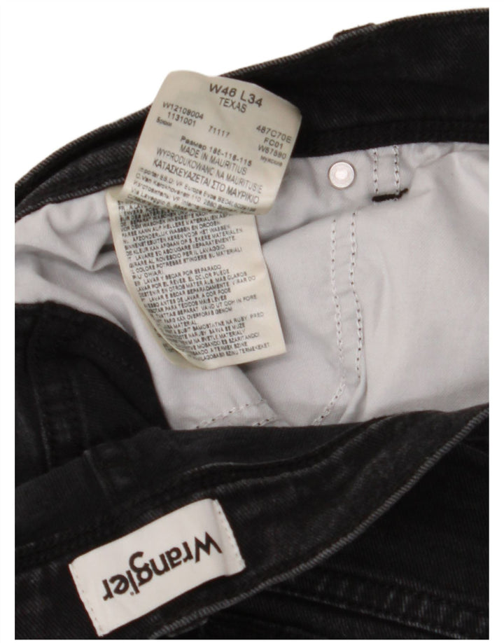 Wrangler Masculino Texas Straight Jeans W46 L27 Algodão Preto