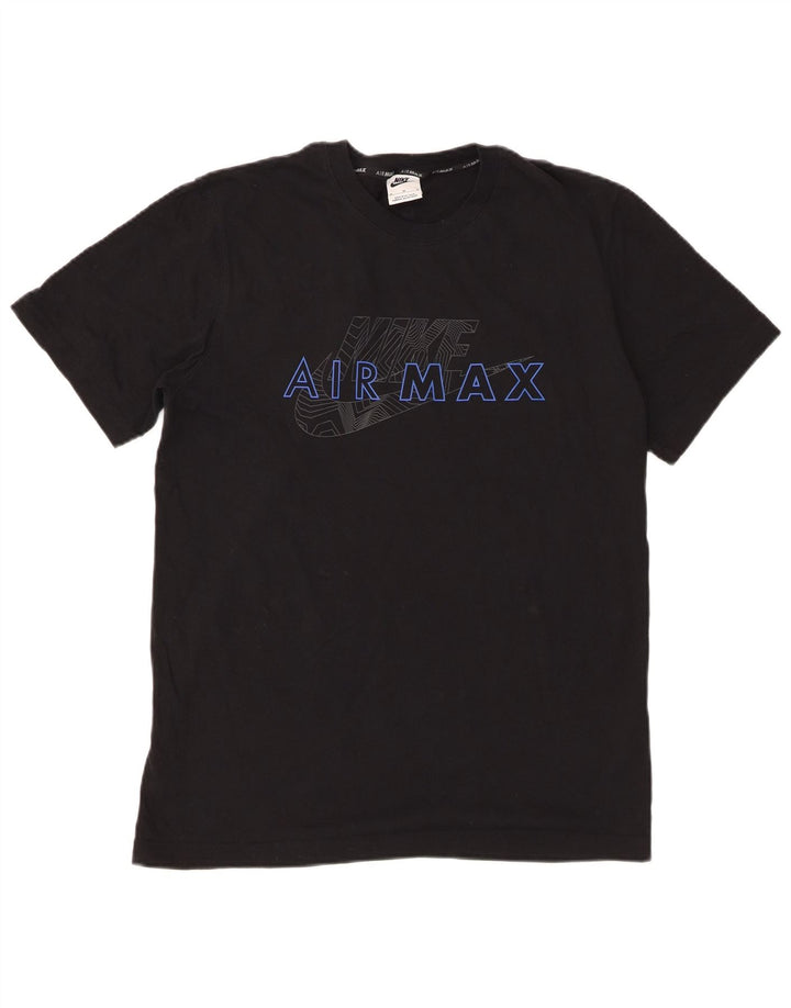 Camiseta Nike masculina gráfica Top médio algodão preto