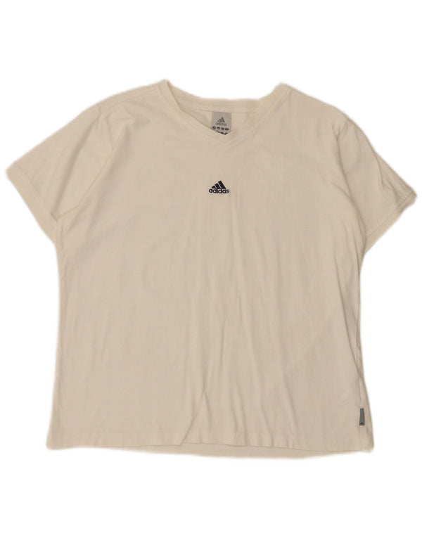 Camiseta feminina Adidas UK 16 grande algodão branco