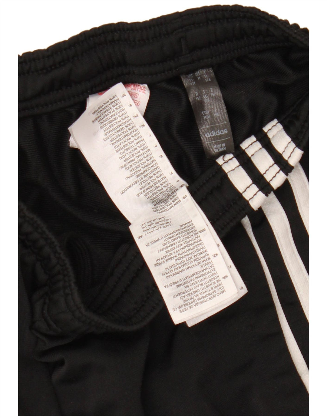 Calças de treino ADIDAS meninas 11-12 anos preto poliéster