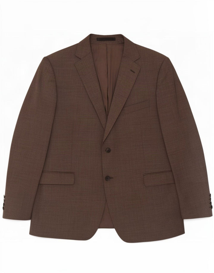 Jaqueta blazer masculina de 2 botões Marks & Spencer Reino Unido 46 XL lã cinza