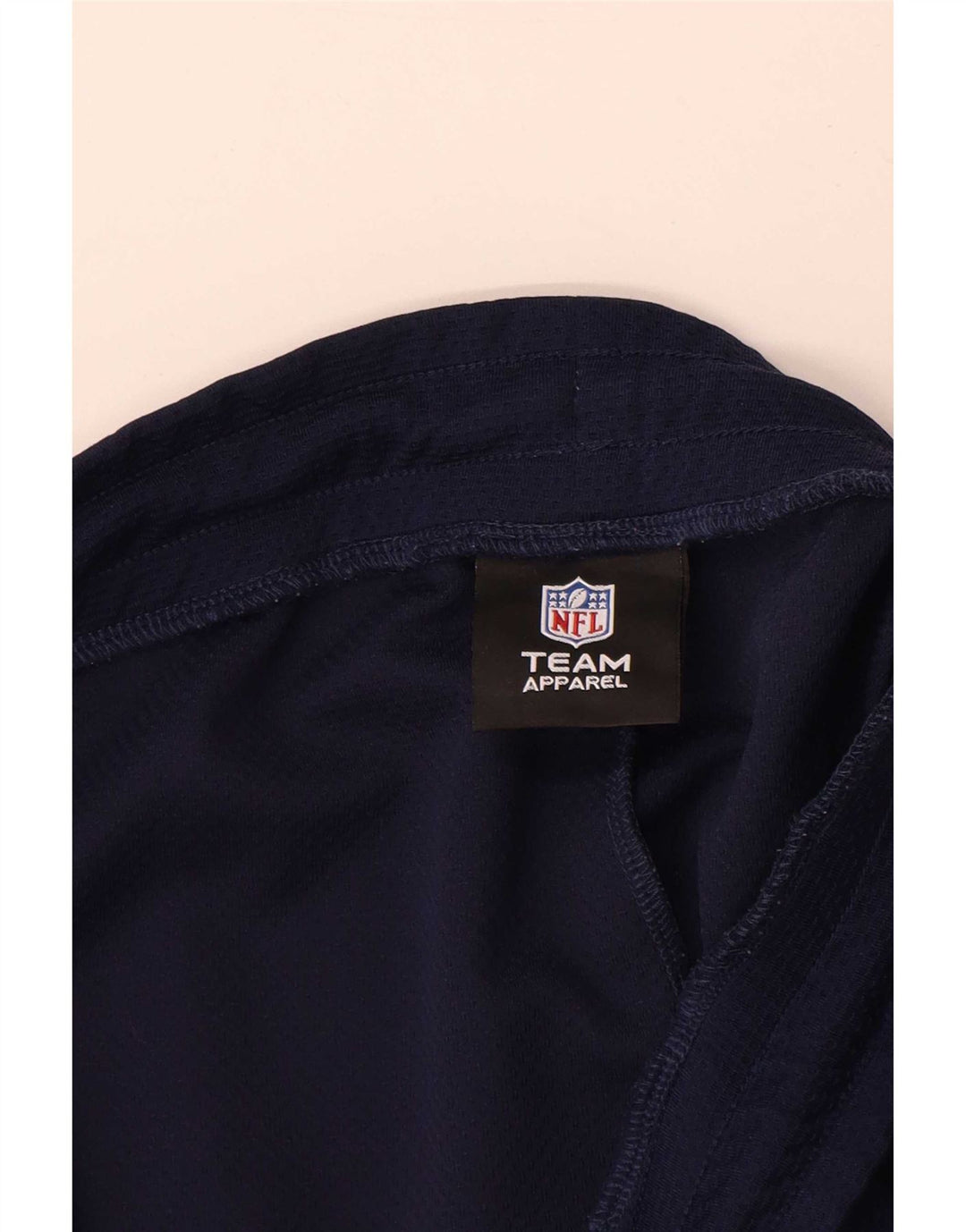 Shorts esportivos gráficos masculinos da NFL médio bloco colorido azul marinho