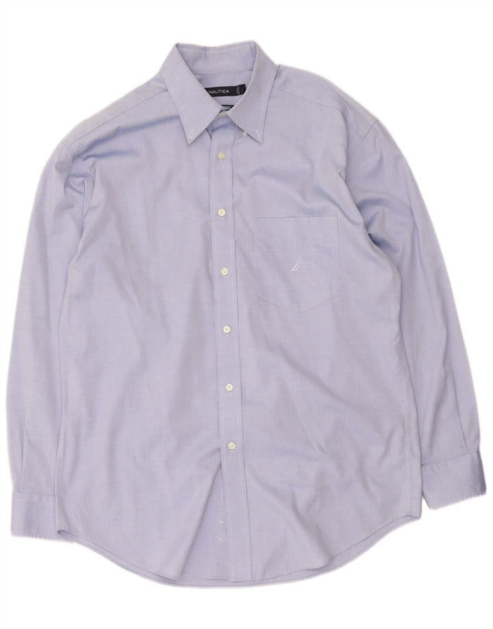 Camisa masculina Nautica grande algodão azul