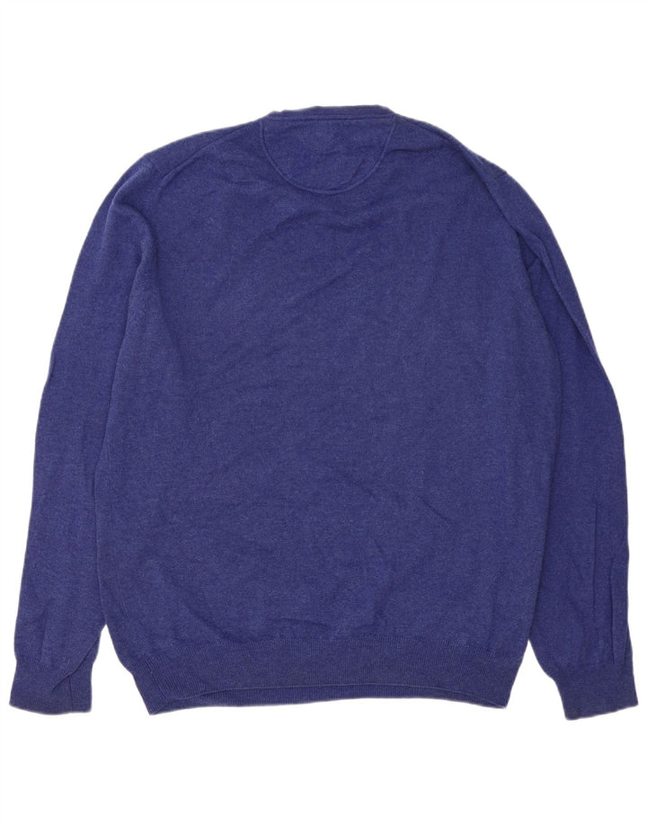 Suéter masculino Trussardi Jeans com gola redonda grande azul