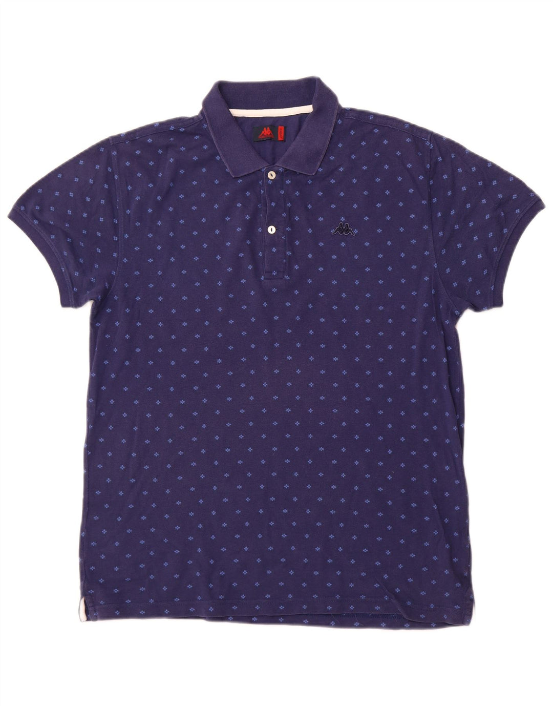 Camisa polo masculina KAPPA XL algodão manchado azul marinho