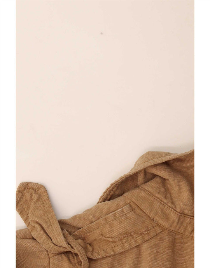 Jaqueta militar aberta oversized feminina Zara Reino Unido 10 Lyocell bege pequeno