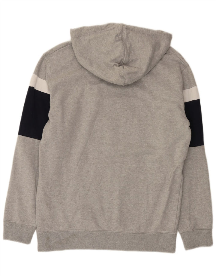 Zara moletom com capuz masculino cinza médio algodão colorblock