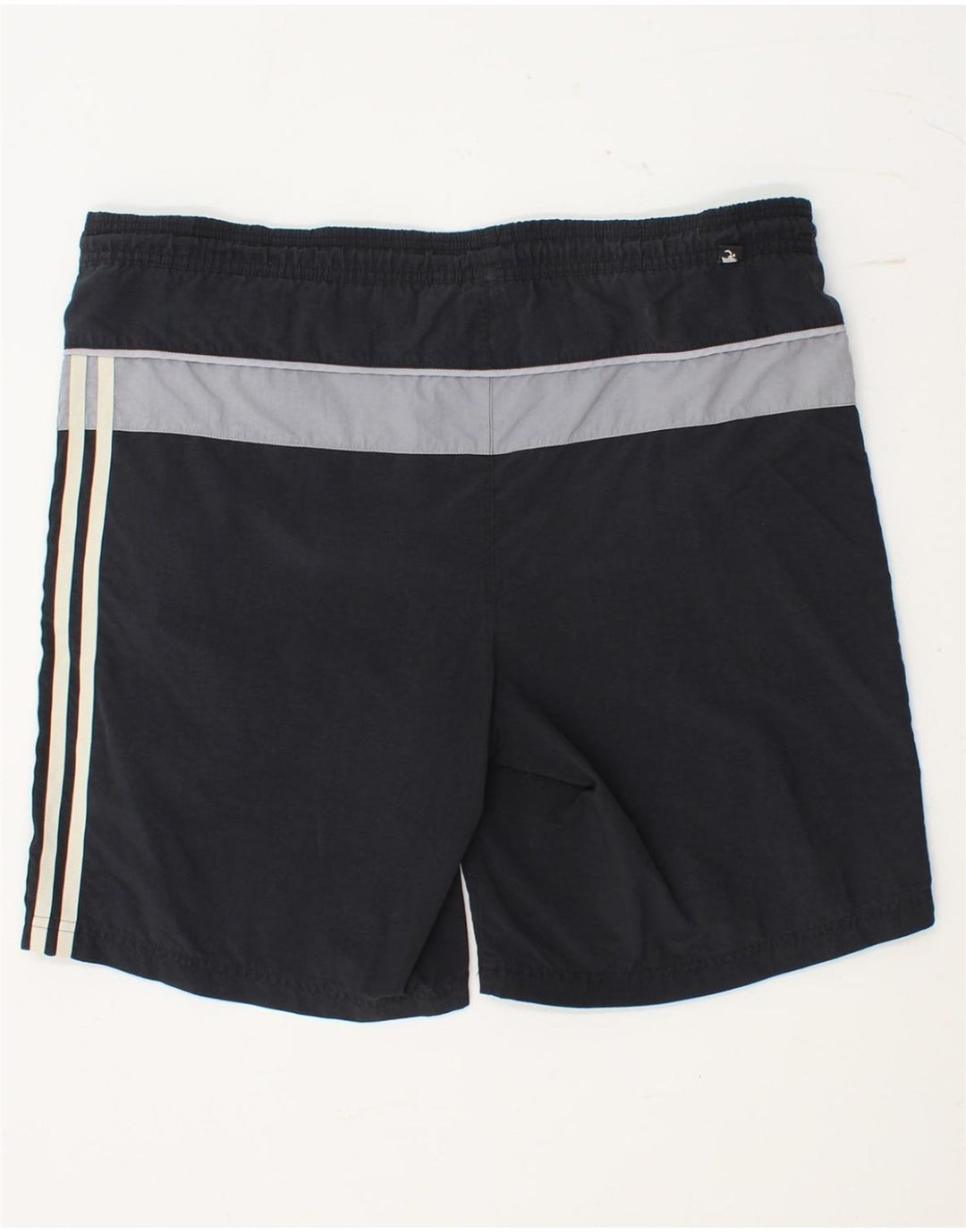 Shorts de natação masculino Adidas médio azul marinho colorblock poliamida