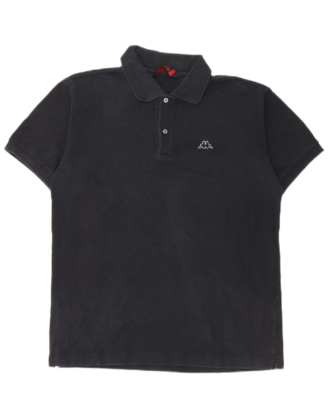 Camisa polo masculina Kappa grande algodão preto