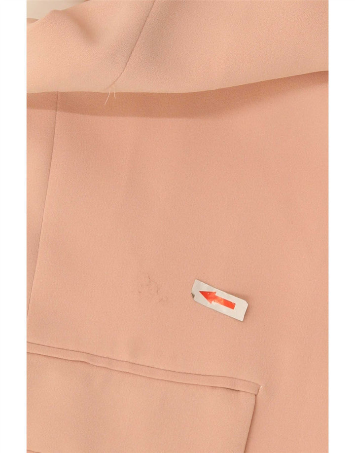 Zara Jaqueta Blazer Feminina Manga 3/4 Aberta Reino Unido 16 Grande Poliéster Rosa