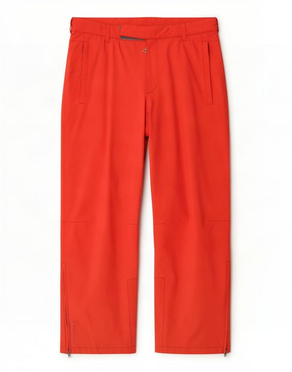 Calça de esqui masculina Prada IT 52 XL poliéster vermelho