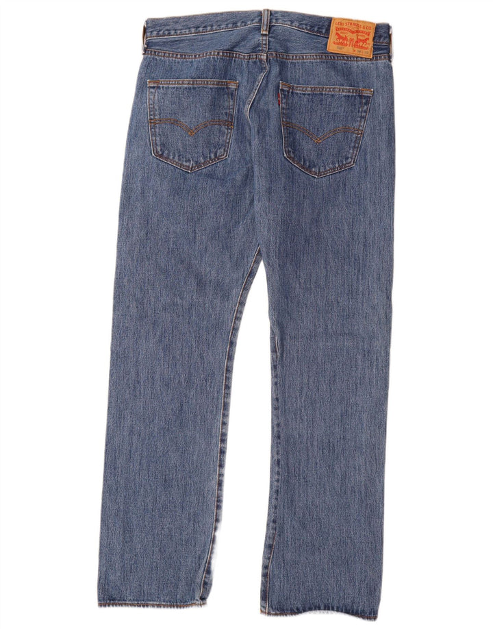 Levi's Masculino 501 Straight Jeans W34 L32 Azul Algodão