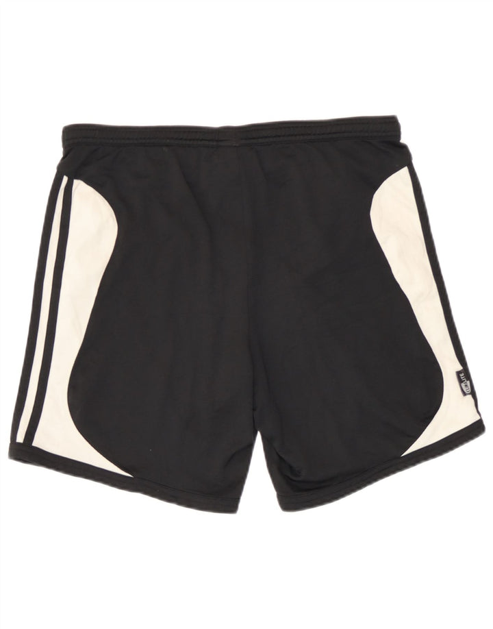 Shorts esportivos masculinos Adidas médio preto colorblock poliéster