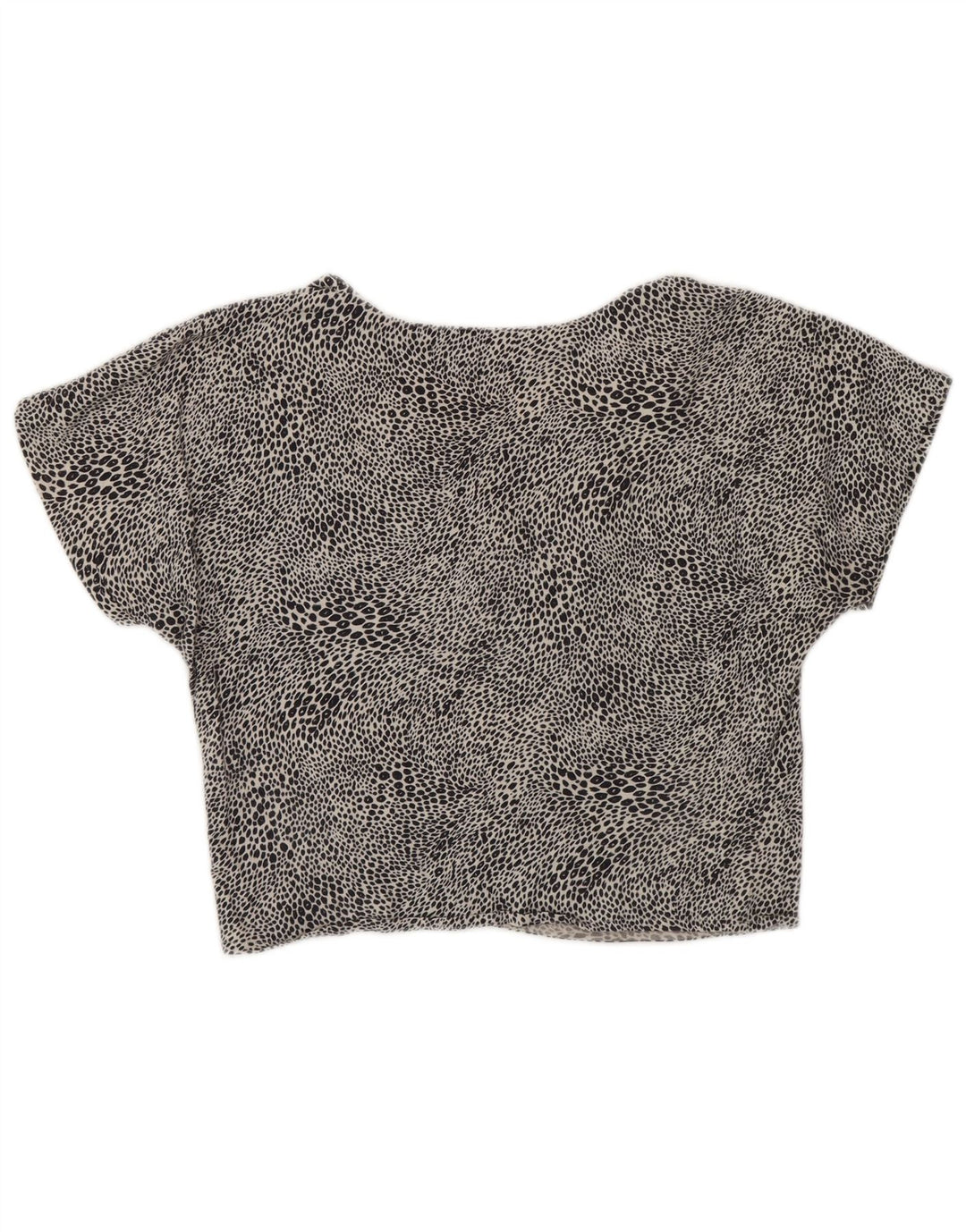 Blusa cropped feminina LAURA BIAGIOTTI IT 44 médio preto estampa animal