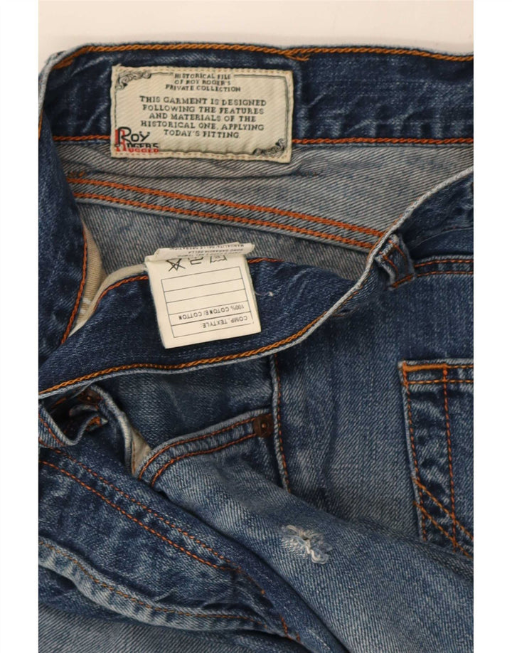 Roy Rogers Mens Slim Jeans IT 47 Médio W33 L33 Azul Algodão