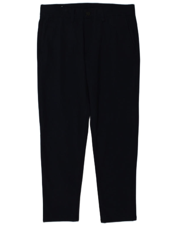 Zara Mens Slim Chino Calças EU 40 Médio W31 L29 Azul Marinho Poliéster