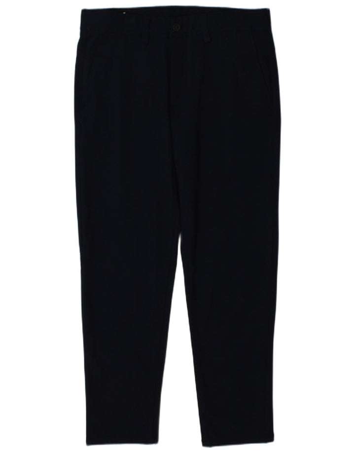 Zara Mens Slim Chino Calças EU 40 Médio W31 L29 Azul Marinho Poliéster