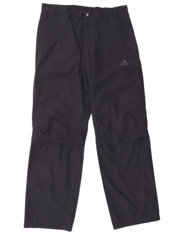 Calça cargo reta masculina Adidas média W32 L31 azul marinho poliéster