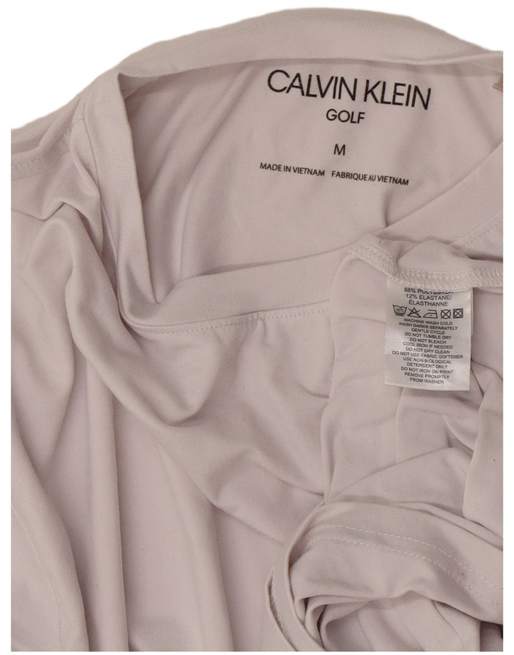 Calvin Klein Camiseta masculina de golfe Top cinza médio algodão
