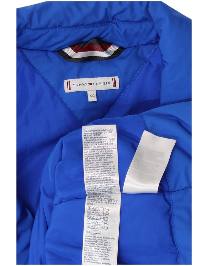 Jaqueta acolchoada feminina Tommy Hilfiger UK 20 2XL azul poliéster