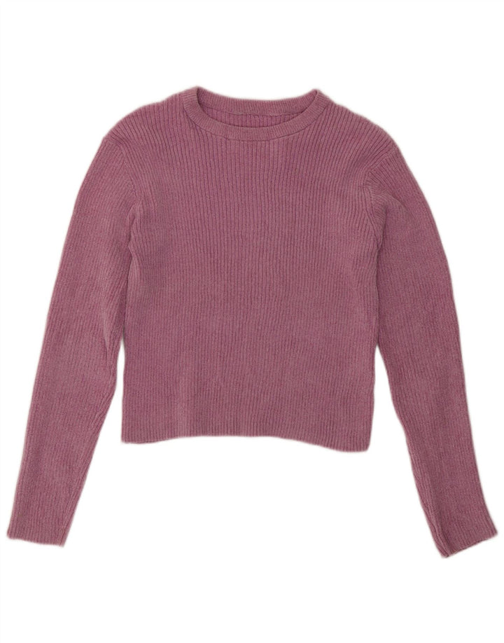 Marks & Spencer Top curto feminino manga comprida 13-14 anos poliéster rosa