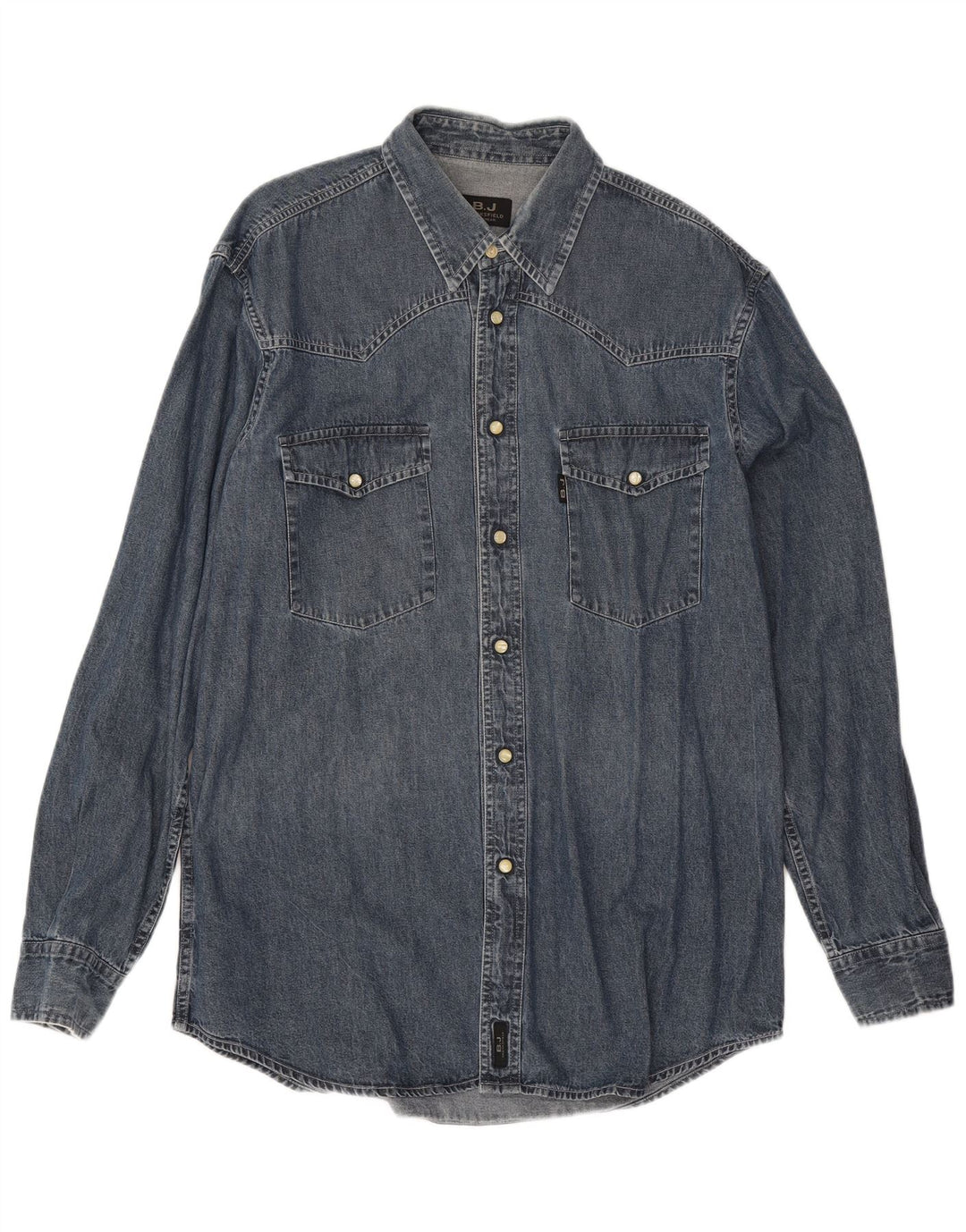 Camisa jeans masculina Brooksfield XL azul algodão