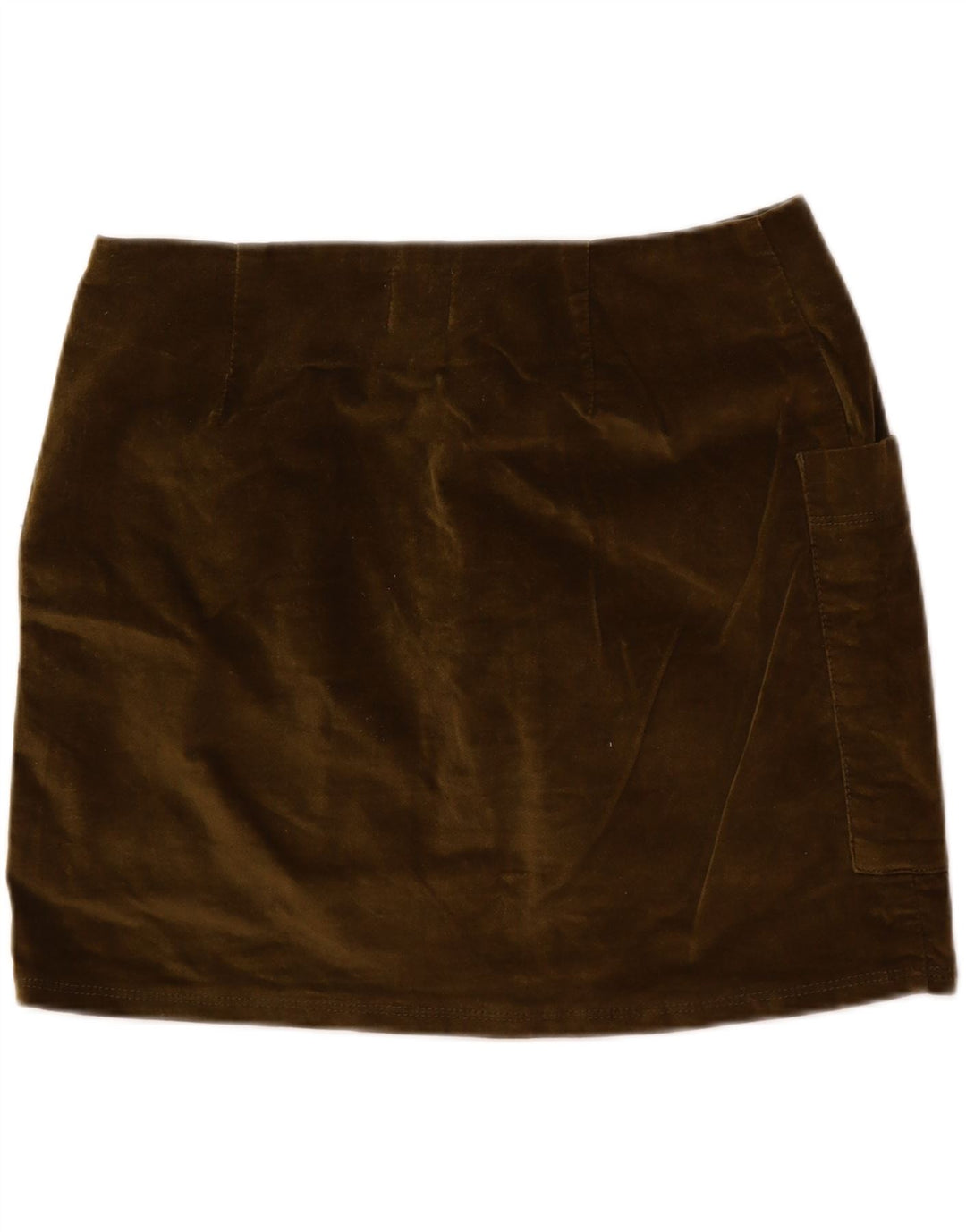 BDG Minissaia feminina média W30 algodão cáqui