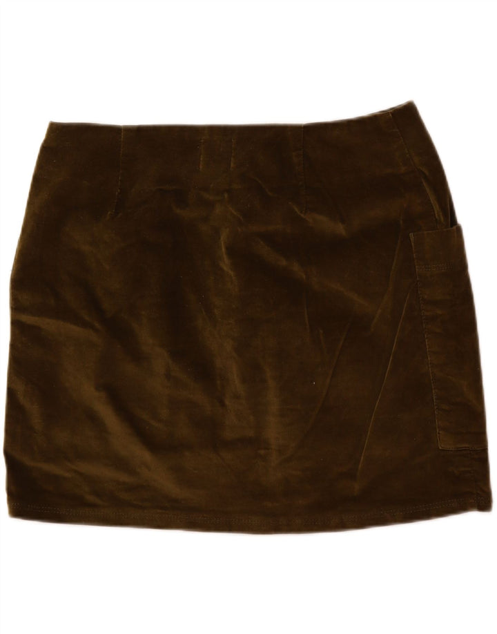 BDG Minissaia feminina média W30 algodão cáqui