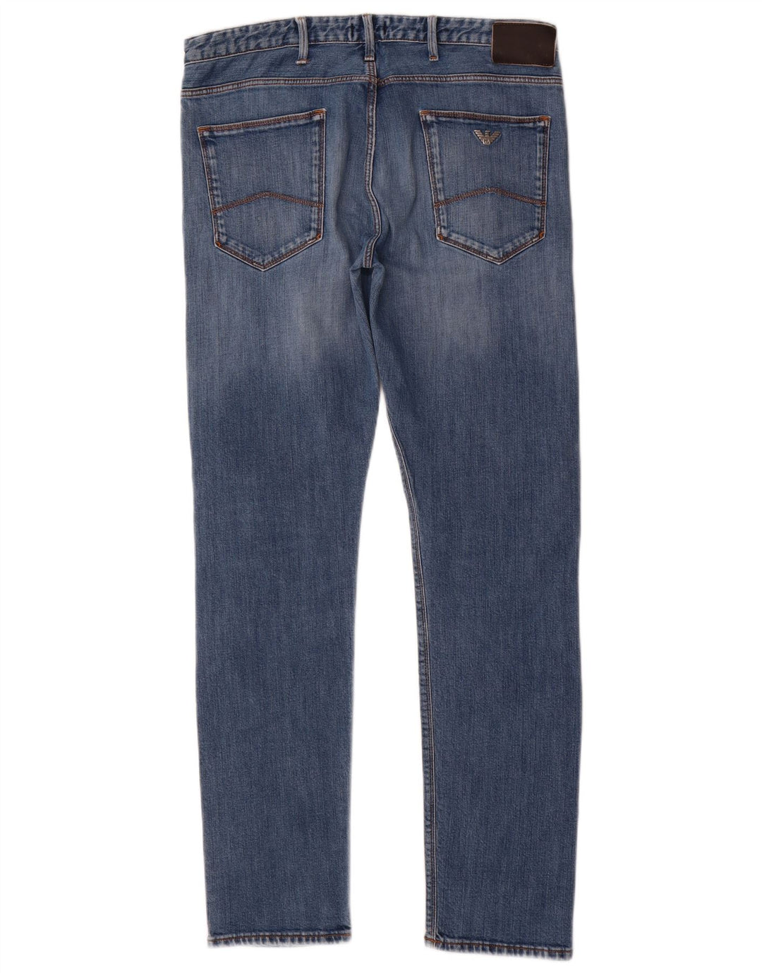 Armani Mens Skinny Jeans W33 L31 Azul Marinho Algodão