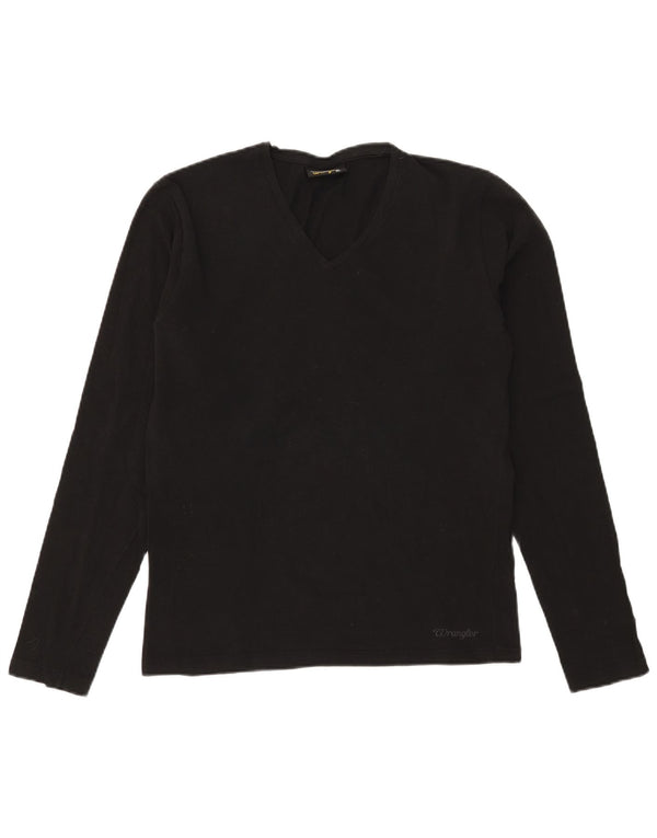 Wrangler Top feminino manga comprida UK 18 XL preto