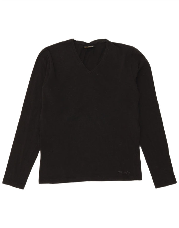 Wrangler Top feminino manga comprida UK 18 XL preto