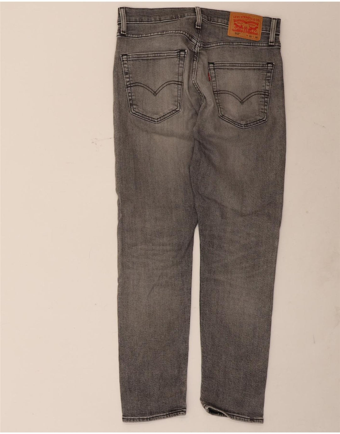 Calça jeans masculina Levi's 512 Distressed Slim Tapered W32 L30 cinza