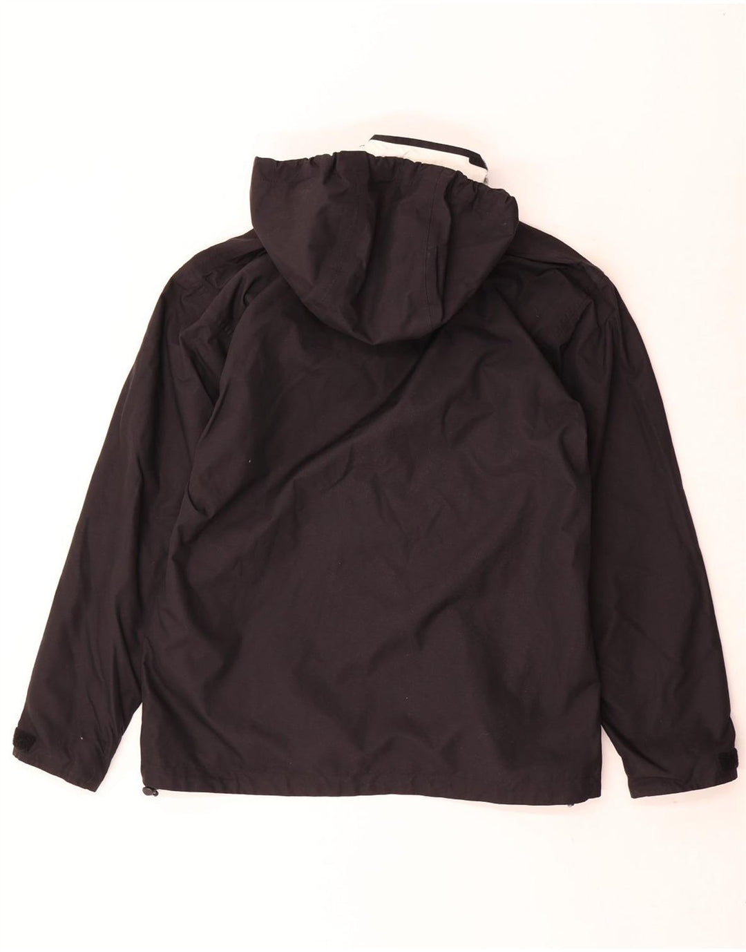 Jaqueta de chuva feminina com capuz Berghaus UK 12 nylon preto médio