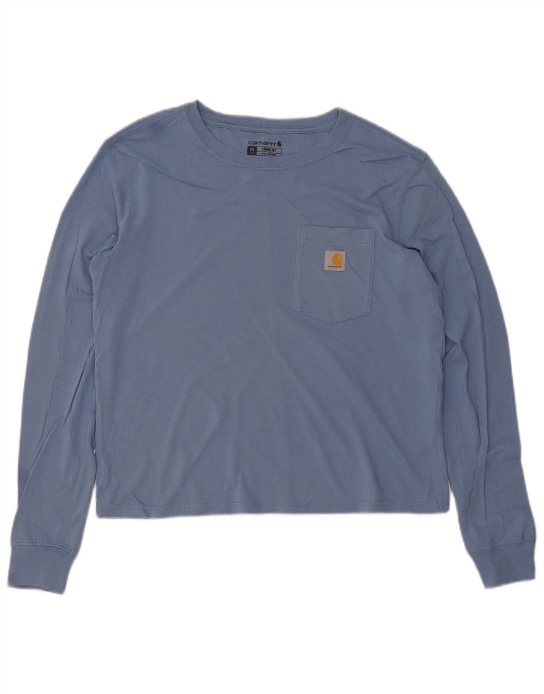 Carhartt Top feminino oversized manga comprida US 0/2 XS azul algodão