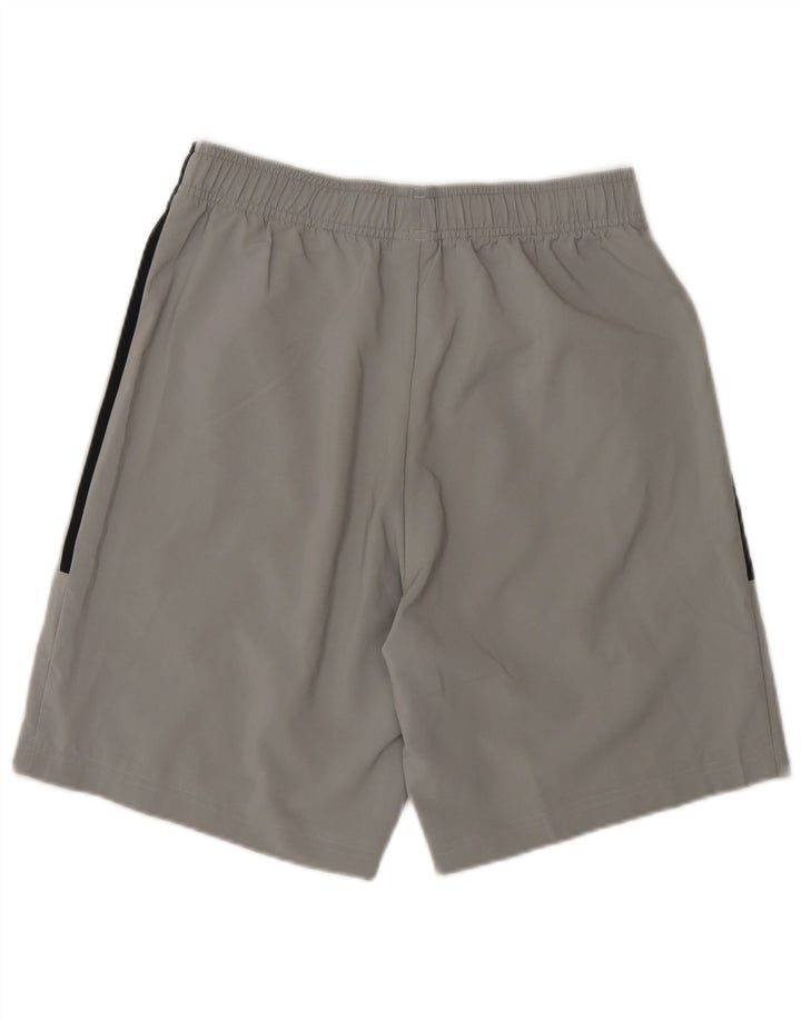 Shorts esportivos masculinos Adidas pequeno poliéster cinza