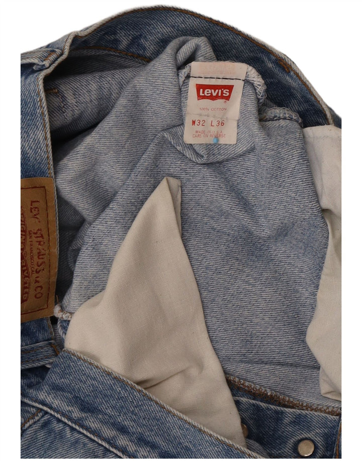Calça jeans masculina Levi's 501 Straight W32 L27 azul algodão