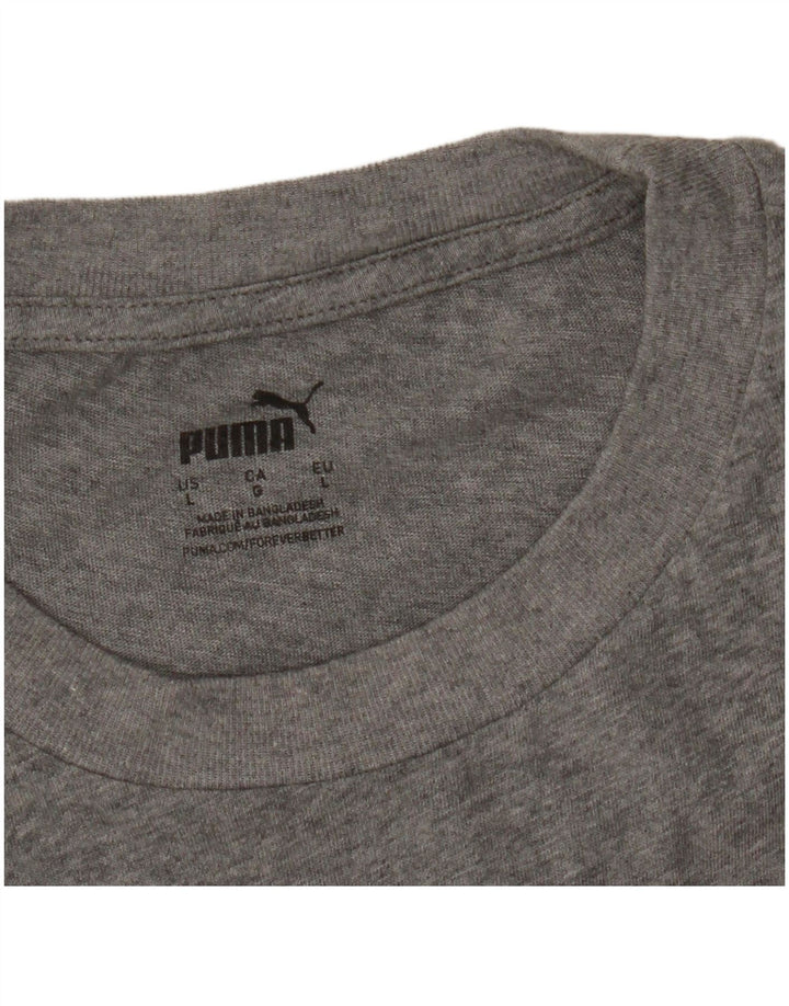 Camiseta gráfica masculina PUMA grande cinza