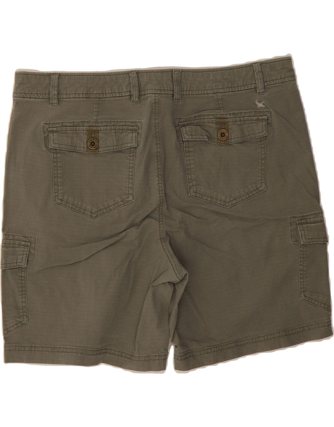 EDDIE BAUER Womens Cargo Shorts US 16 2XL W38  Green Pinstripe Cotton Vintage Eddie Bauer and Second-Hand Eddie Bauer from Messina Hembry 